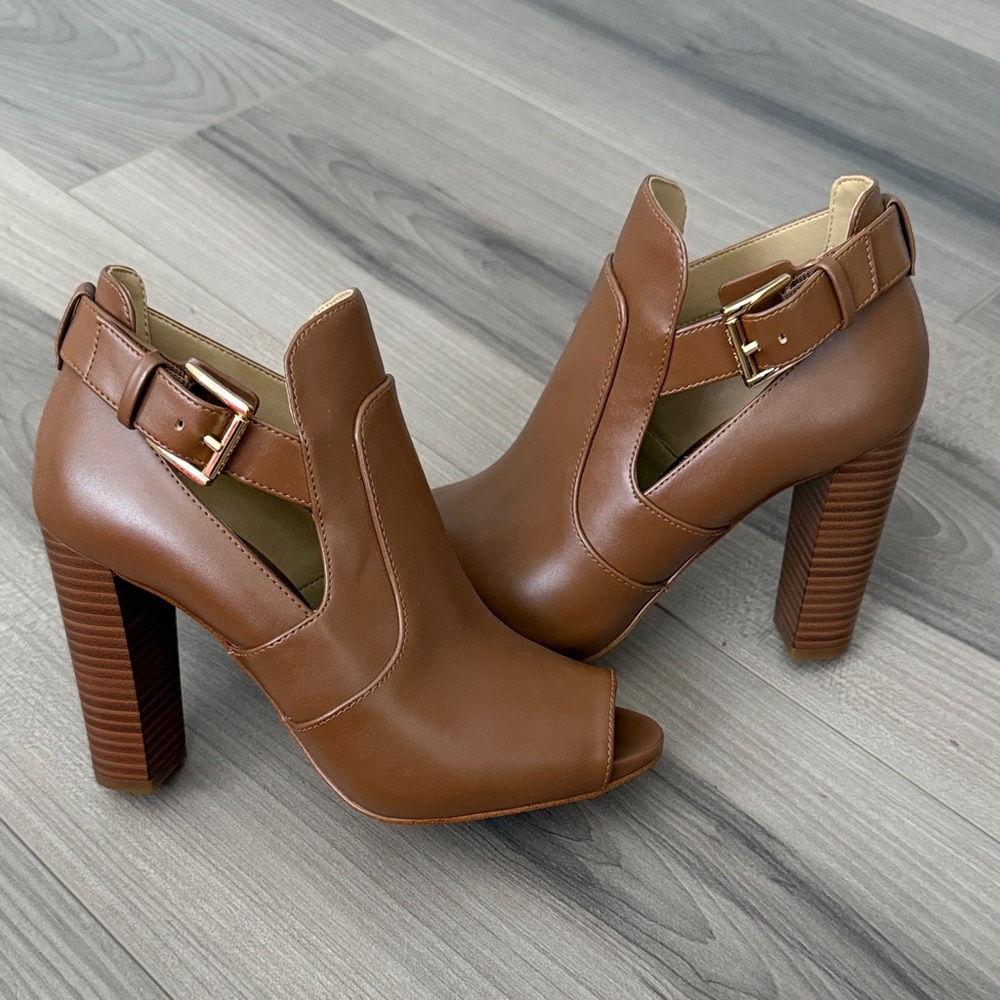 New Michael Kors Lawson Peeptoe Booties